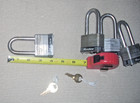 # 5 Masterlock Padlocks - Lot of 4 Locks - All Keyed Alike - 2 Keys - Heavy Duty — photo 5