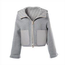 Fendi ZUCCa 20 years Wool Jacket 40 Ladies' Gray FJ6993 Reversible
