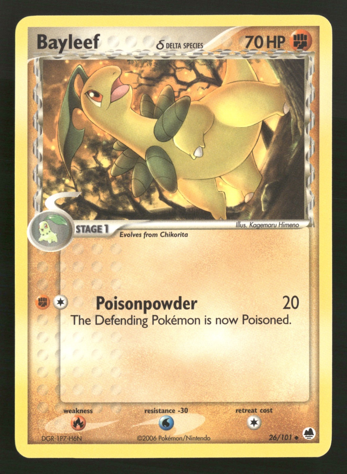 Bayleef - 26/101 - Uncommon - EX Dragon Frontiers - Pokemon Card - LP