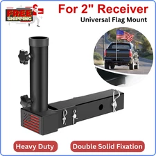 Standard 2 in Hitch Mount Flag Pole Flagpole Holder fit for Truck SUV Universal
