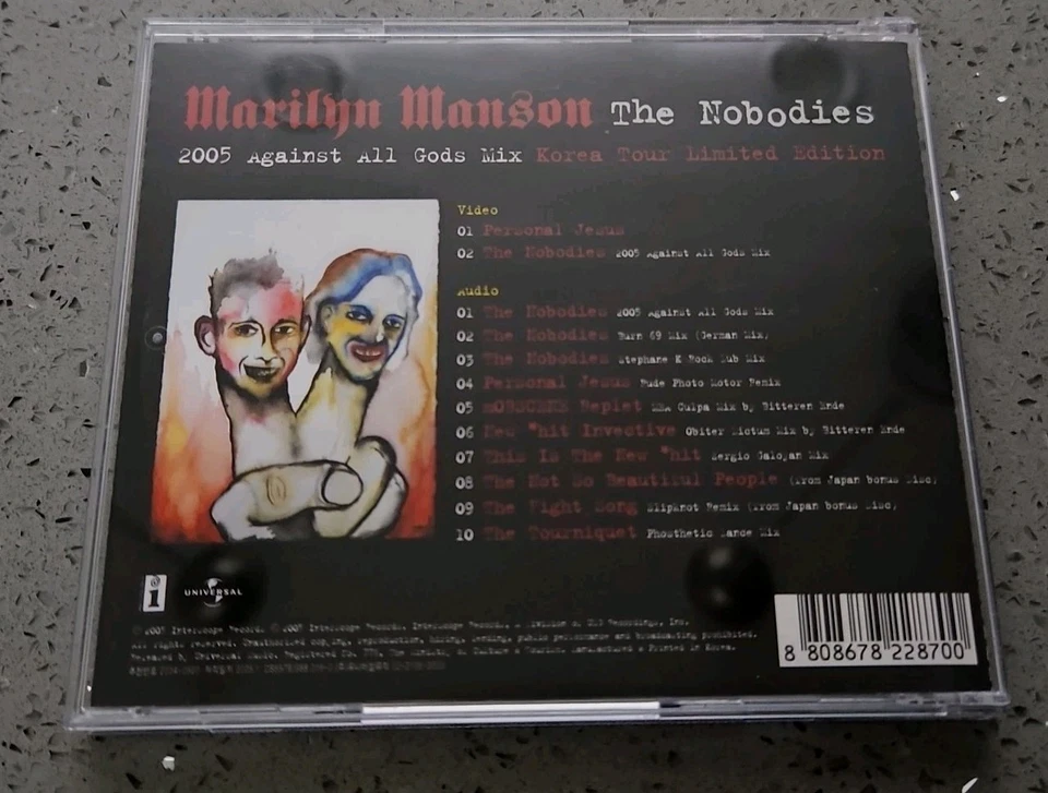 MARILYN MANSON - The Nobodies 2005 Against All Gods - CD RARE Import Korea Tour - Image 3 of 4