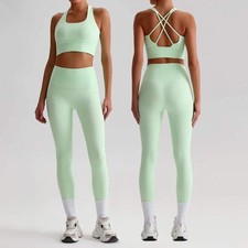 Conjunto de yoga Naked Feel para mujer ropa deportiva fitness sujetador deportivo con tiras alto Wai