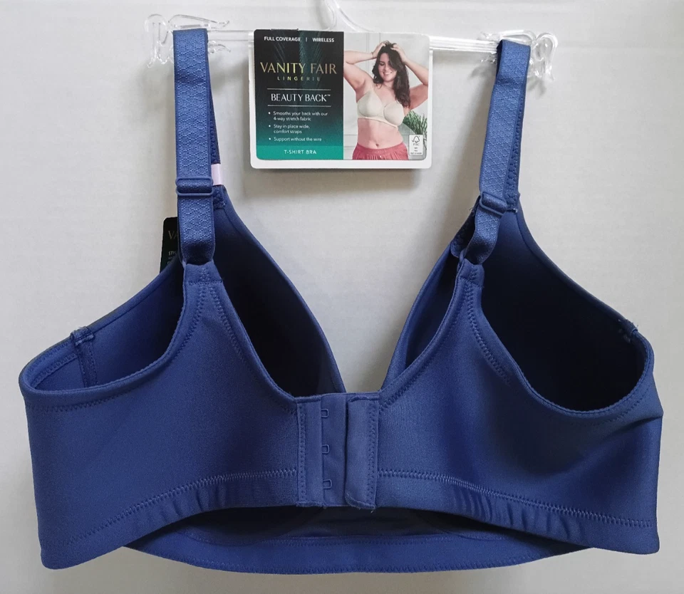 Nuevo con etiquetas Sujetador inalámbrico Vanity Fair Beauty espalda espalda más suave figura completa 71380 talla 38D Foto 3 de 3