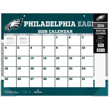 Turner Licensing,  NFL Philadelphia Eagles 2026 Desk Pad, 17'' X 22'', 12-Month
