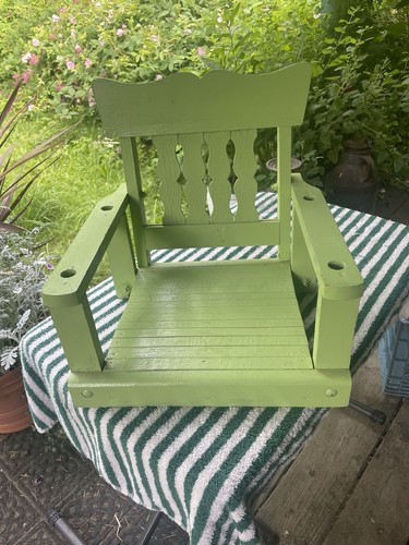 Baby Toddler Kid Swing Wooden Porch Tree Yard Swing Made In USA