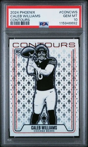 2024 PANINI PHOENIX CONTOURS #CONCWS CALEB WILLIAMS ROOKIE RC PSA 10 New