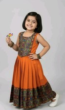 Girls Lehenga Choli Solid Colors, India Traditional Style, Size  0-6 ,7-8 