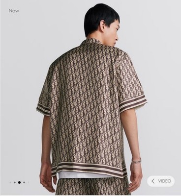 Dior SILK Oblique button Short Sleeve Shirt – brown – Size 41 L | eBay