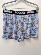 Vintage Y2K Looney Tunes Boxer Briefs Underwear Tasmanian Devil Taz Blue Men  s M