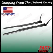 ZR1 Style Glossy Black Side Skirt Extension Mud Flap Pair For 97-04 Corvette C5
