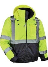 New Ergodyne GloWear 8377 Thermal High Vis Quilted Jacket, Type R Class 3 Size L