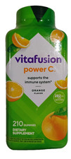 Vitafusion Power C Vitamin Gummies 210 Total Exp: 07/2026 Orange Flavor New