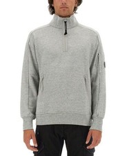 Image of CP Company Diagonal Raised Fleece Polo Sweatshirt 152204255