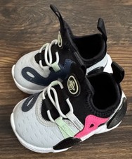 Nike Air Huarache EDGE Platinum Black Sneakers Toddler US 4C EU 19.5 - AQ2433