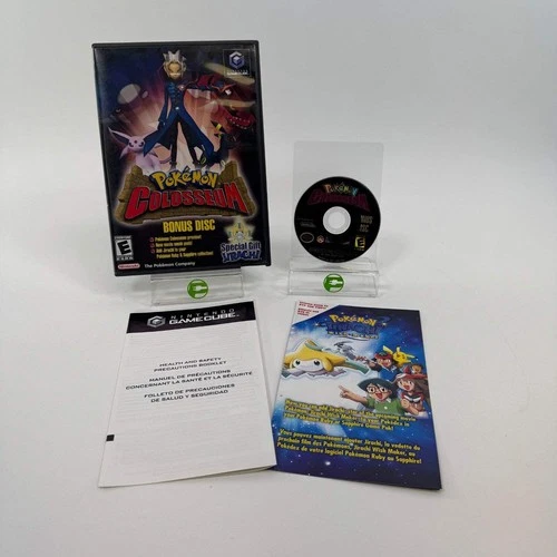 Pokemon Colosseum Bonus Disc Jirachi Nintendo GameCube Complete CIB Mint Disc