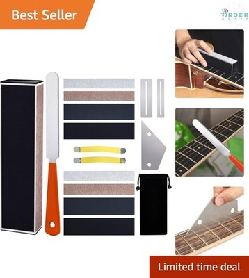 Luthier Guitar Fret Leveling Kit with Files Beams and Tools for Setup Repair