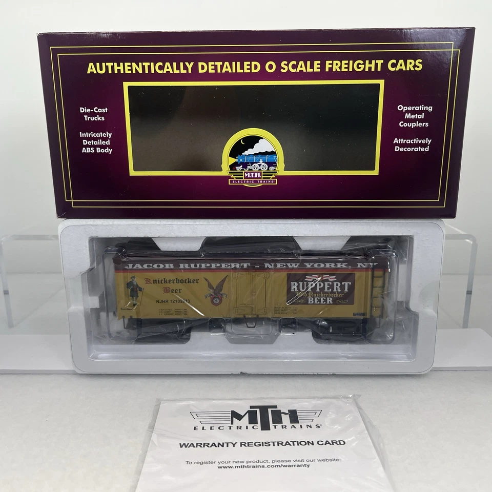 MTH Premier 20-94451 Knickerbocker 36’ Woodsided Beer Reefer O NEW NJHR Club Car - Image 2 of 4