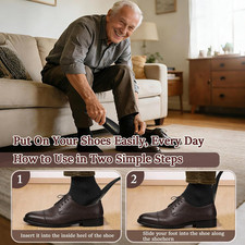 Metal Shoe Horn, Small Travel Shoehorn for Men Women Kids,7.5'' Portable Stai...