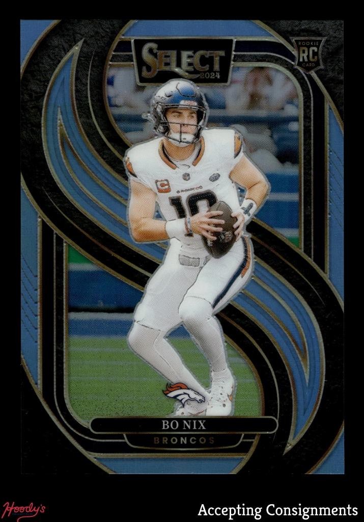 2024 Select Prizm Light Blue #117 Bo Nix Premier RC ROOKIE 19/99 Broncos