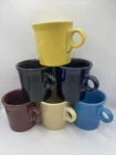 Vtg Set of 6 Fiesta Ware Ring Handle Coffee Mugs Homer Laughlin HLC USA-6 Colors