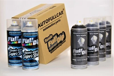 Pack 6 Sprays Vinyle Liquide Full Dip Noir Brillant FullDip