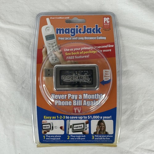 NEW MagicJack Local Long Distance Telephone Magic Jack Old Stock Sealed