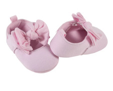 Gerber Pink Ballet Baby Girl Crib Shoes Size 6-9 Months NWT 100  Cotton w/ Bow