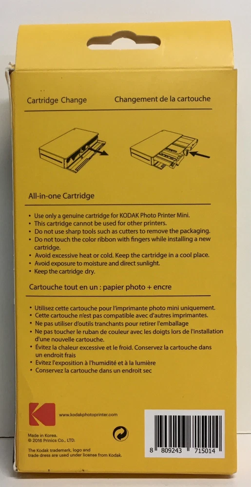 Kodak Photo Printer Mini PM-210/PMC-30 All-In-One Cartridges Bundle-iOS/Android