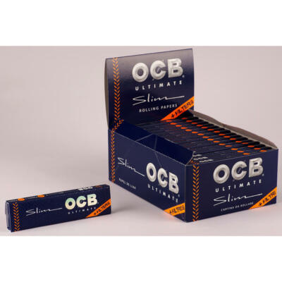 OCB Ultimate Papers + Tips King Size Slim Ultra Thin Rolling Papers 32x32 Bl Pg. 