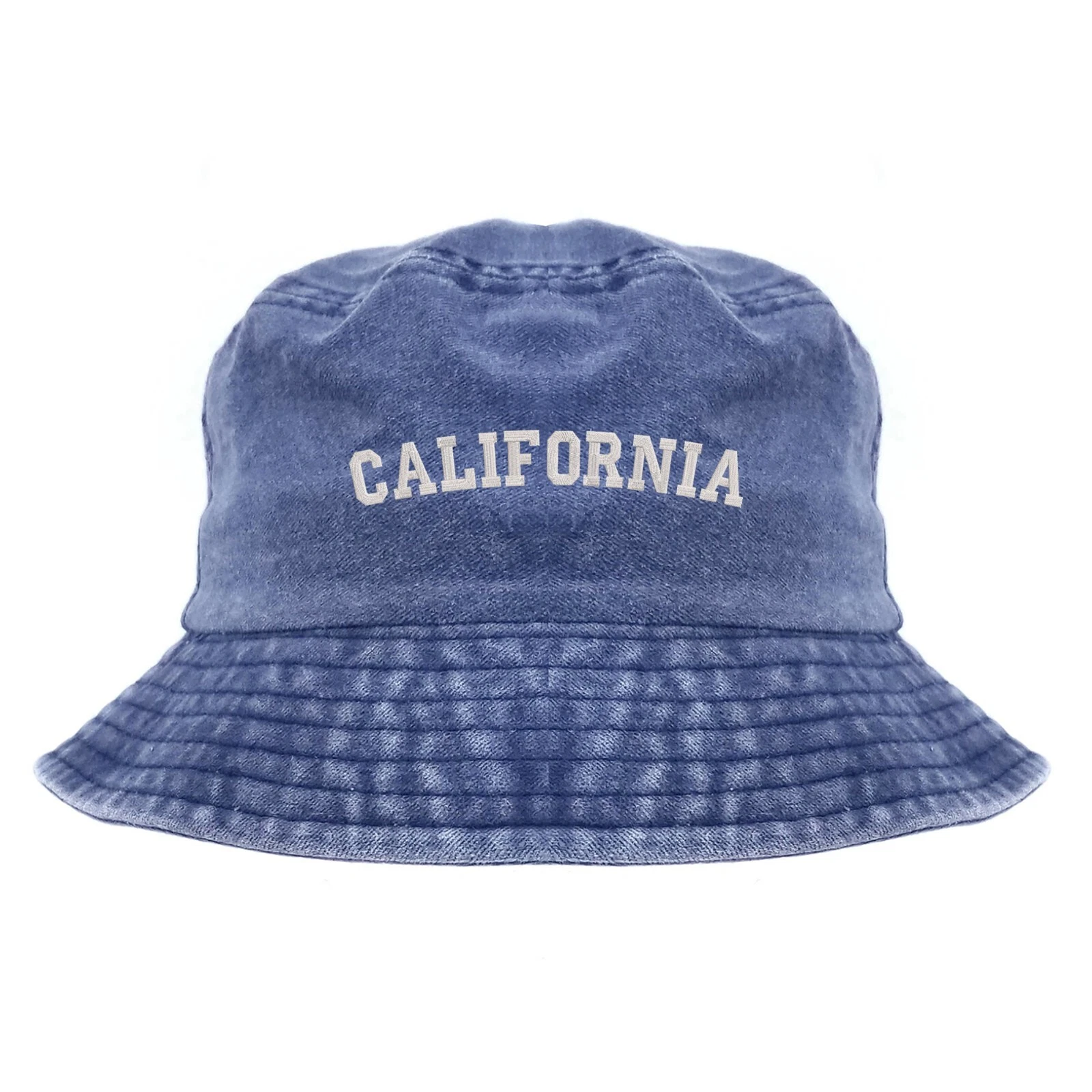 California embroidered bucket hat- blue, embroidery bucket hat