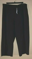 T Tahari Black Cropped Wide Leg Pant L
