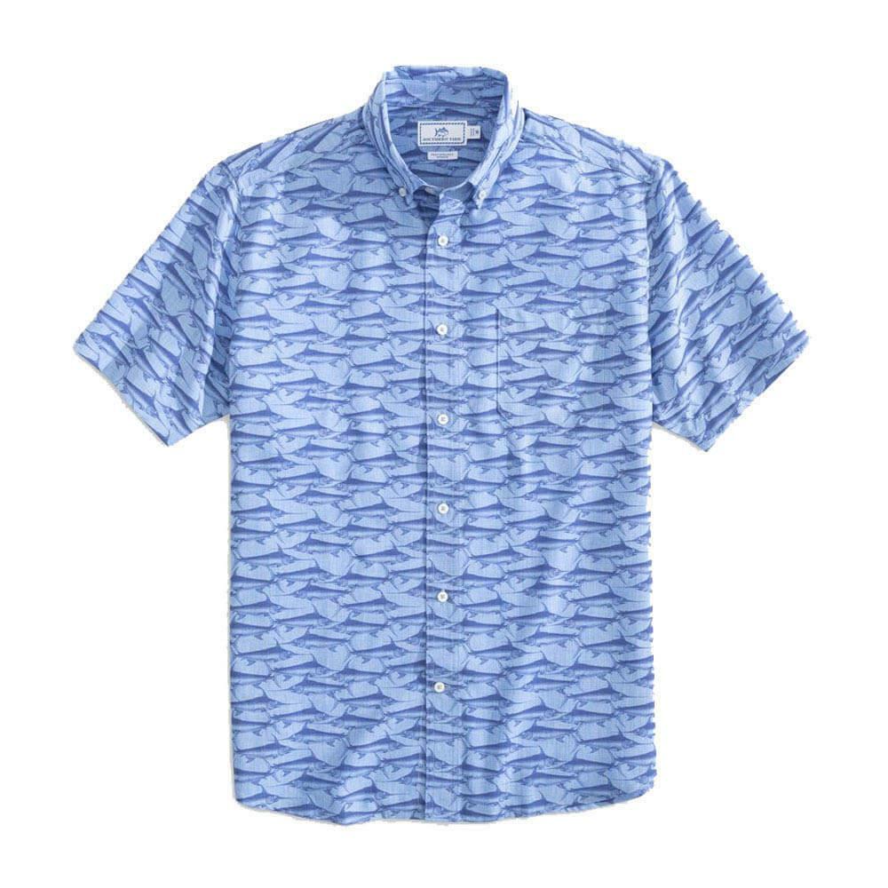 $110.00 southern tide mens swordfish short sleeve, Ocean Channel, Sm