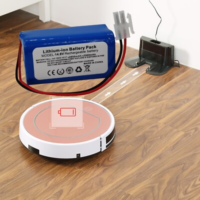 14.4V 2600mAh Rechargeable Battery For ILIFE A4 A6 V7s Plus Robot Vacuum Cleaner