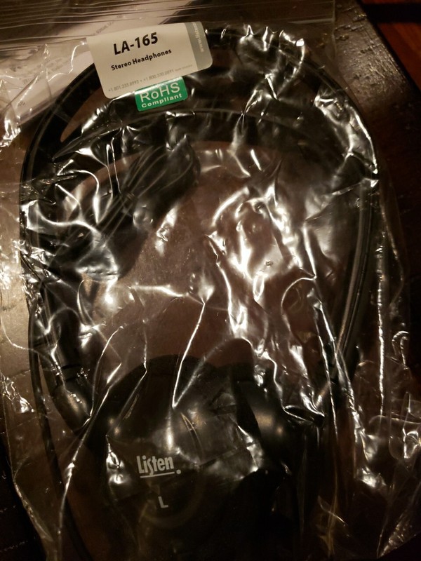 Listen Technologies LA-165 Stereo Headphones (LA165) - New