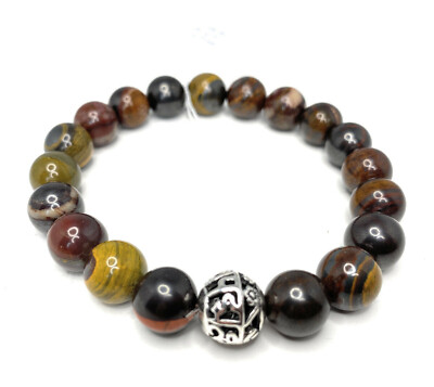 Joe Foreman Sunset Tiger Iron Gemstone Beads - 10mm Round, Natural Brown, 15 Beads For Jewelry Making - View #10