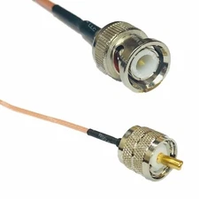 USA-CA RG316 BNC MALE to PL259 UHF MALE Coaxial RF Pigtail Cable