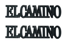 2pcs Fits 1978-1987 Chevy El Camino Quarter Panel Emblems Badges Black