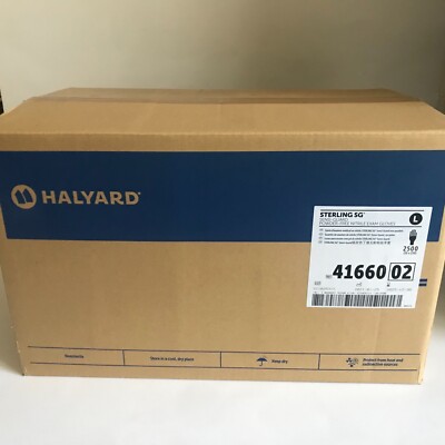 2500 Count Case - Halyard Nitrile Exam Gloves Size Large 3.5 Mil Exp. 12/2025