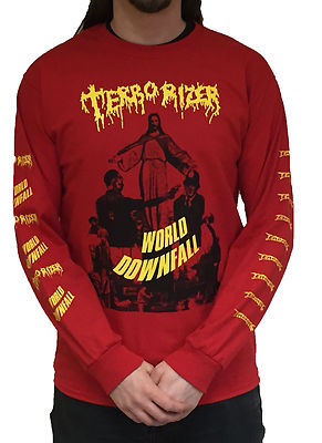 Terrorizer ''World Downfall'' rotes Langarm-T-Shirt - OFFICIAL