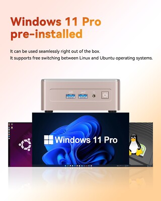 GEEKOM A5 Mini PC, AMD Ryzen 5 7430U, 16GB DDR4 RAM, 512GB SSD