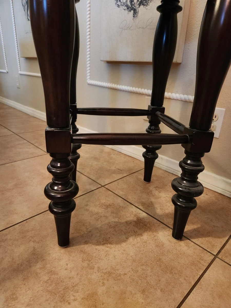 Pottery Barn Montego Wood Barstool Rush Seat ESPRESSO eBay