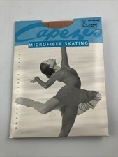 Capezio Microfiber Skating Tights Over-the-boot Suntan Women's Small 1812C