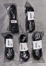 LOT OF 5 - 8FT POWER CORD 15A NEMA 15-5P 125V - CISCO 3900 NOTCHED