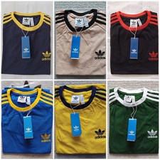 MEN'S ADIDAS ORIGINALS TEE SHORT SLEEVE CREW NECK THREE STRIPE T-SHIRT