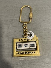 Las Vegas Slot Machine Keychain Souvenir Jackpot Gambling Slots Key Ring