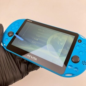 PS Vita PCH-2000 Sony PlayStation Aqua Blue Console & Cable Region Free 343