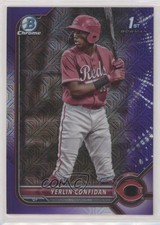 2022 Bowman Chrome Prospects Mega Box Purple Mojo Refractor Yerlin Confidan n1u