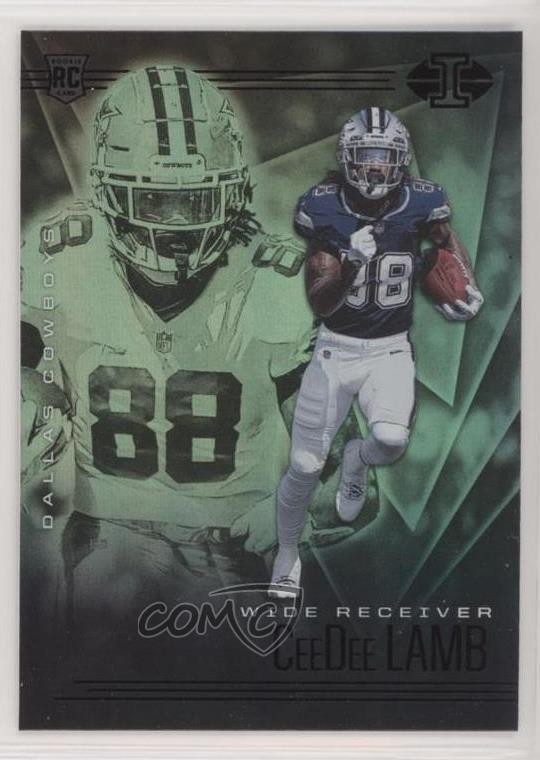 2020 Panini Illusions Trophy Collection Emerald CeeDee Lamb #18 Rookie RC gl5