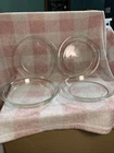 Set Of 4 Vintage 8 1/2" Pyrex 209 Original Clear Round Pie Plates