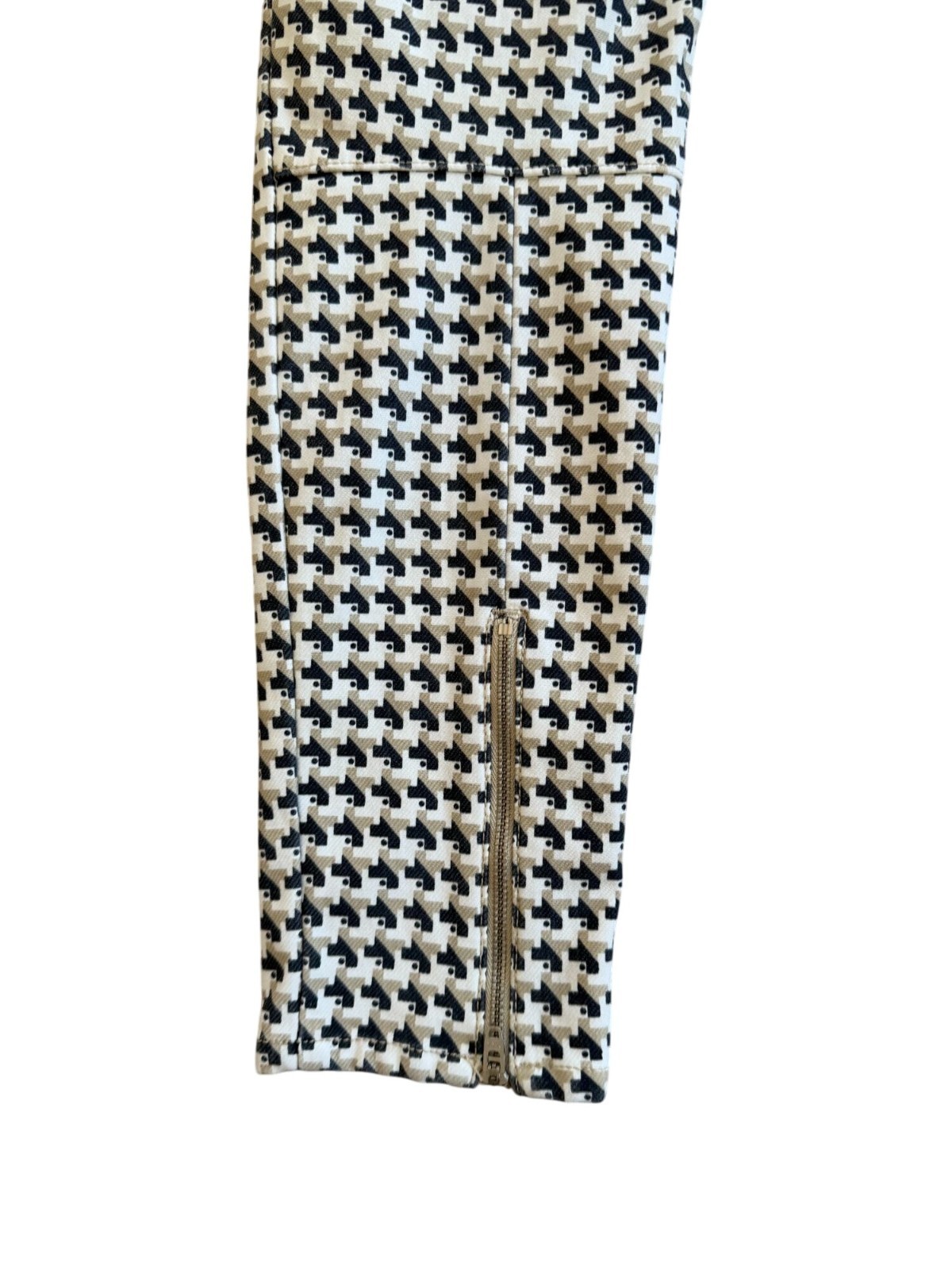 J MCLAUGHLIN Cream Houndstooth Patterned Ankle Pa… - image 6